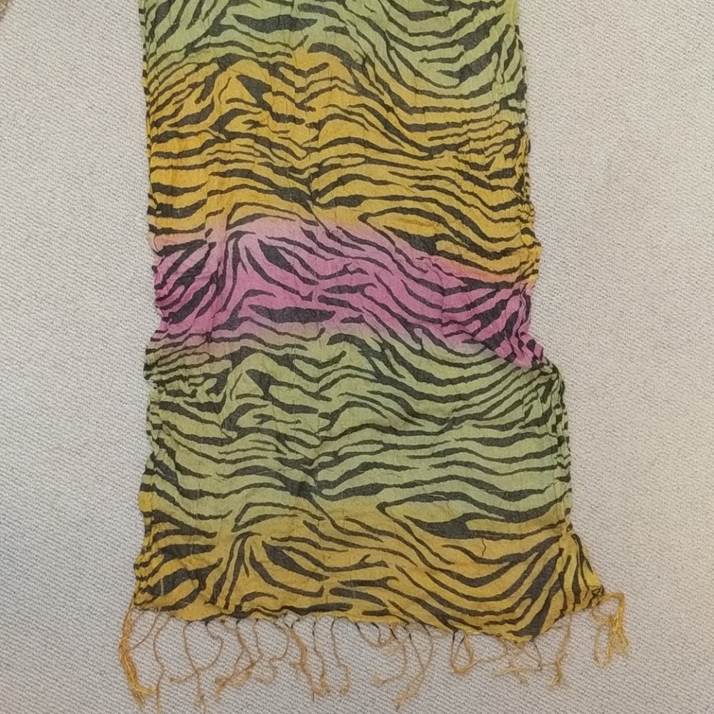 Multicolored Zebra Scarf - Picture 6 of 6